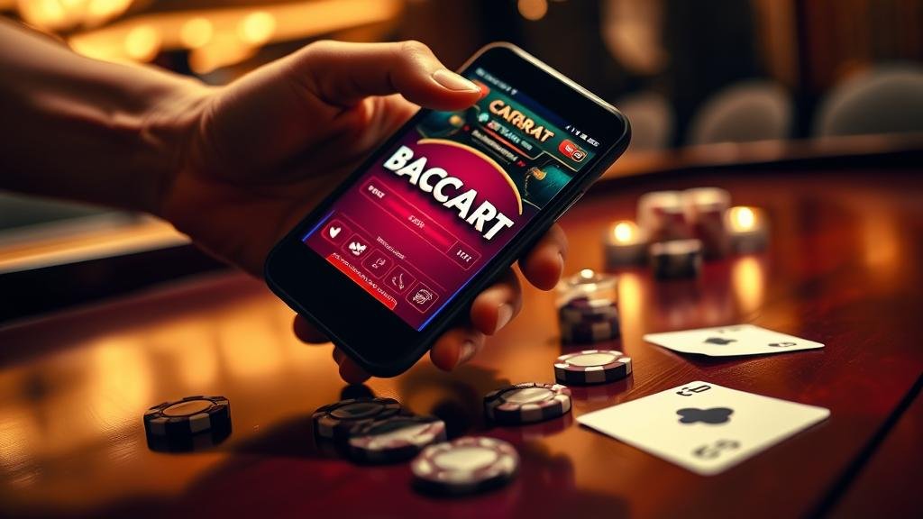 หน้าจอเกมบาคาร่าออนไลน์บนมือถือ