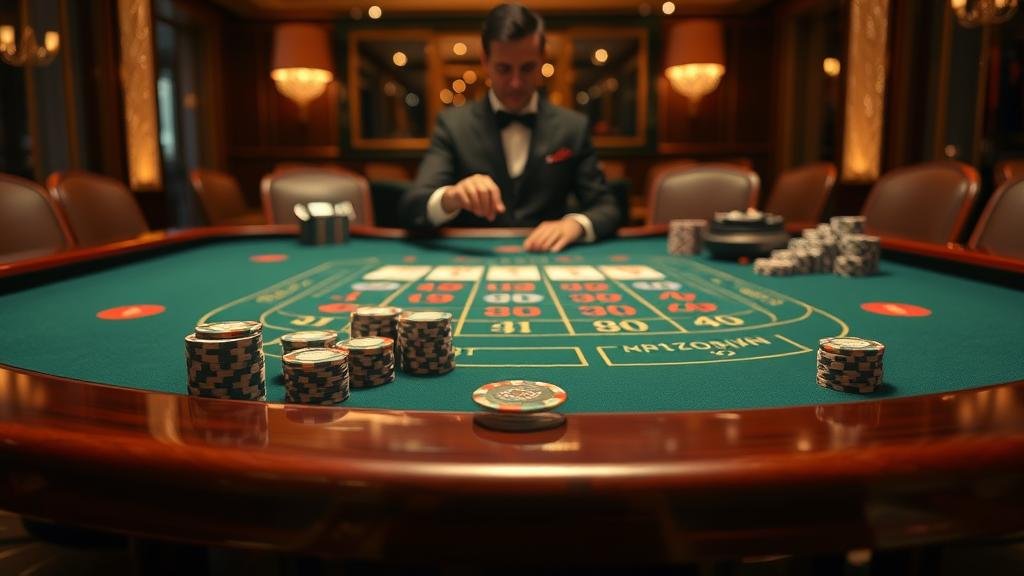 การเล่นบาคาร่าด้วยไพ่และชิปเดิมพัน