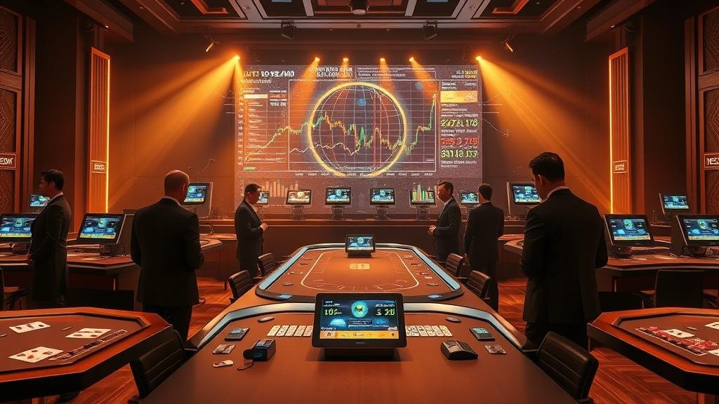 ภาพมุมสูงของตลาดหุ้นฮั่งเส็ง