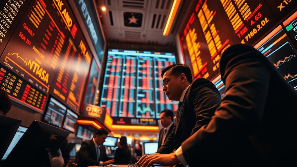 กราฟตลาดหุ้นจีนและไต้หวัน