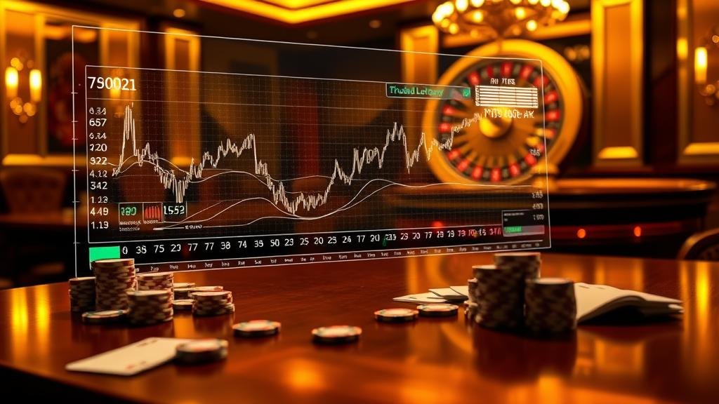 ภาพกราฟิกแสดงตัวเลขหวยที่เปลี่ยนแปลงอย่างรวดเร็ว