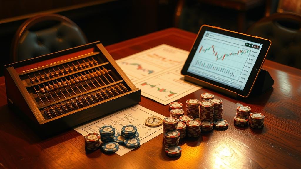 ภาพกราฟิกแสดงดัชนีหุ้นดาวโจนส์และแนวโน้มการเคลื่อนไหว