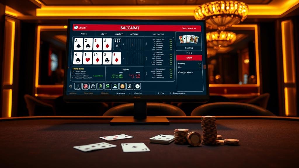 ภาพแสดงการวิเคราะห์ไพ่บาคาร่าและกลยุทธ์การเดินเงิน