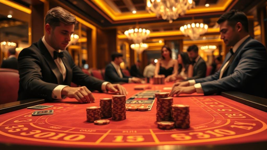 หน้าจอแท็บเล็ตแสดงสถิติบาคาร่า