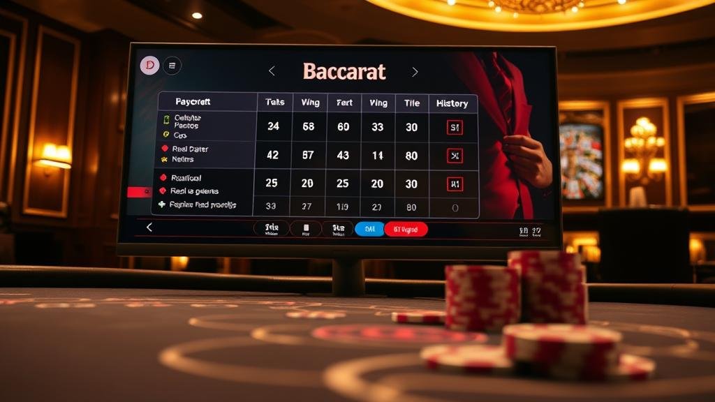 ตัวอย่างเค้าไพ่ถนนใหญ่ในเกมบาคาร่า