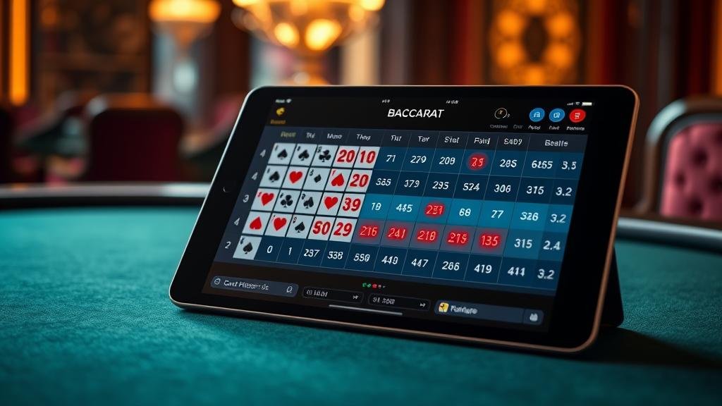 การแสดงผลตารางไพ่บาคาร่า PP บนมือถือ