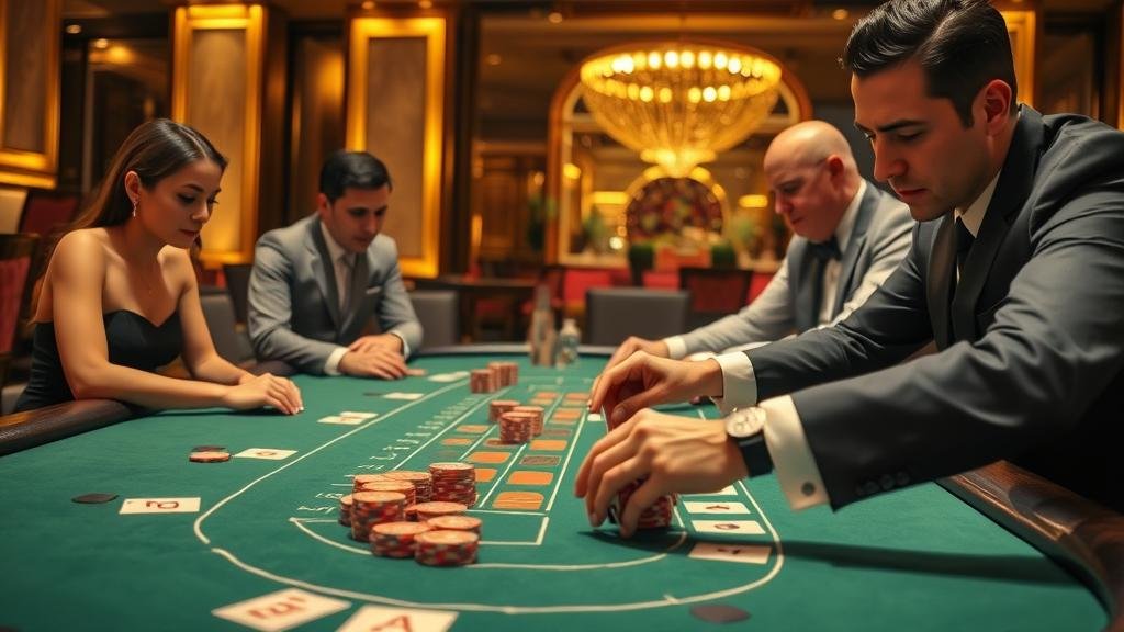 ภาพกราฟิกแสดงกลยุทธ์การเดินเงินบาคาร่า