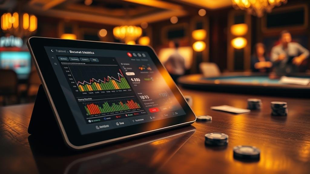 การเล่นบาคาร่าพร้อมดูสถิติบนแท็บเล็ต