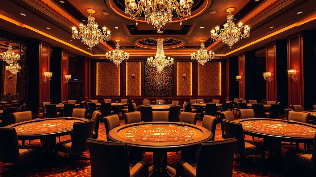 ภาพการจัดเรียงชิปบนโต๊ะบาคาร่า แสดงถึงการวางแผนการเดิมพันตามระบบ