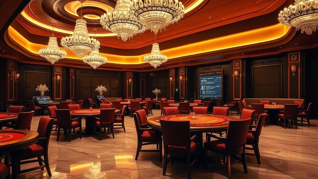 ดีลเลอร์มืออาชีพกำลังแจกไพ่บาคาร่าในคาสิโนหรู