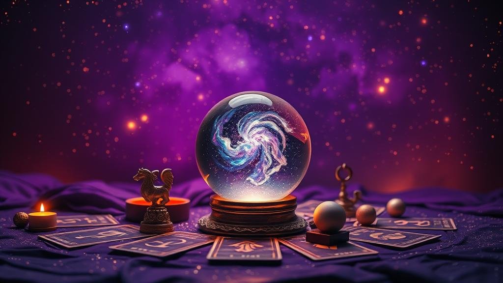 แผนที่ท้องฟ้าหรือแอสโตรแล็บซ้อนทับกราฟตลาดหุ้น พร้อมสัญลักษณ์ราศี