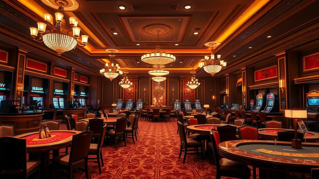 นักพนันกำลังลุ้นรางวัลใหญ่จากเกมสล็อตบนแท็บเล็ต