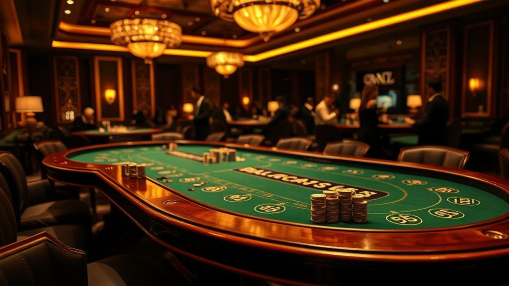 มือผู้เล่นกำลังวางเดิมพันบนโต๊ะบาคาร่าสด