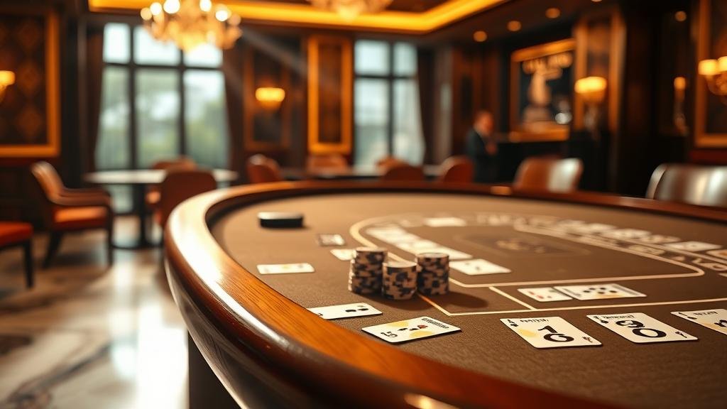 มือวางชิปเดิมพันบนโต๊ะบาคาร่า