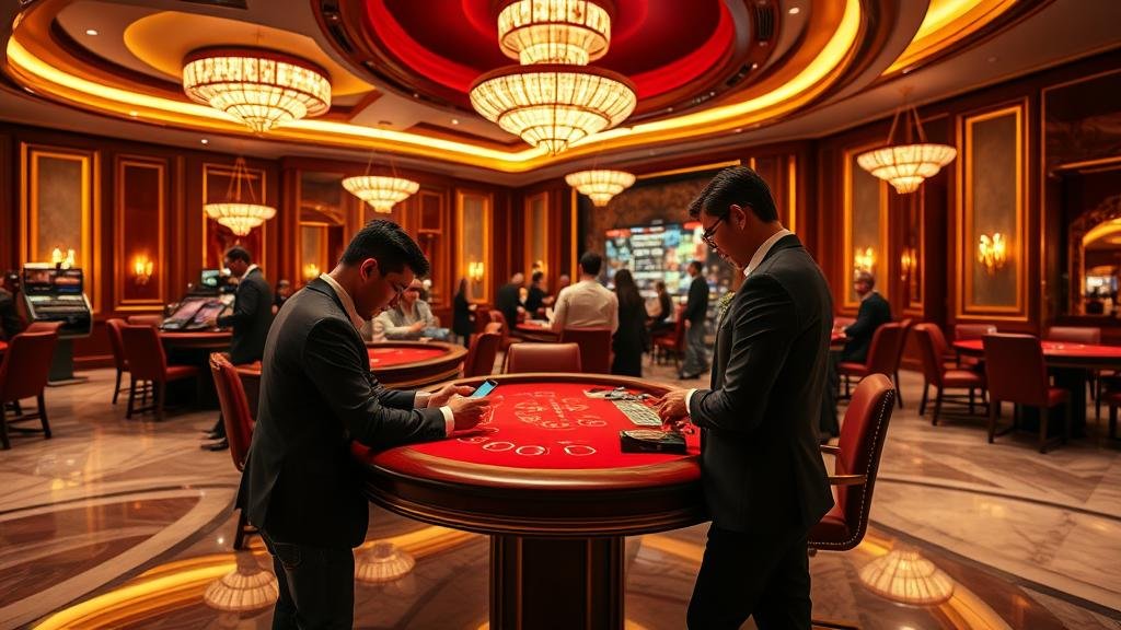 การแสดงผลหน้าจอการเงินที่ปลอดภัยและการเล่นบาคาร่าบนมือถือ