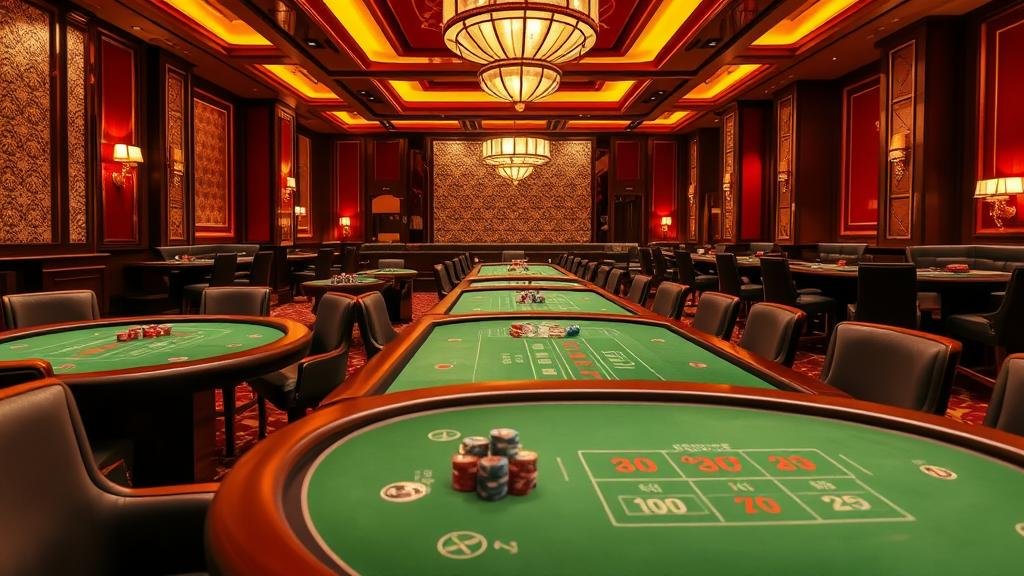 มือของผู้เล่นวางชิปบนโต๊ะบาคาร่าอย่างมีกลยุทธ์