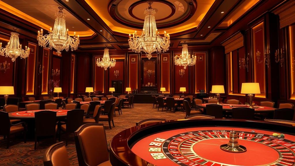 นักพนันมืออาชีพวางชิปจำนวนมากบนโต๊ะแบล็คแจ็ค