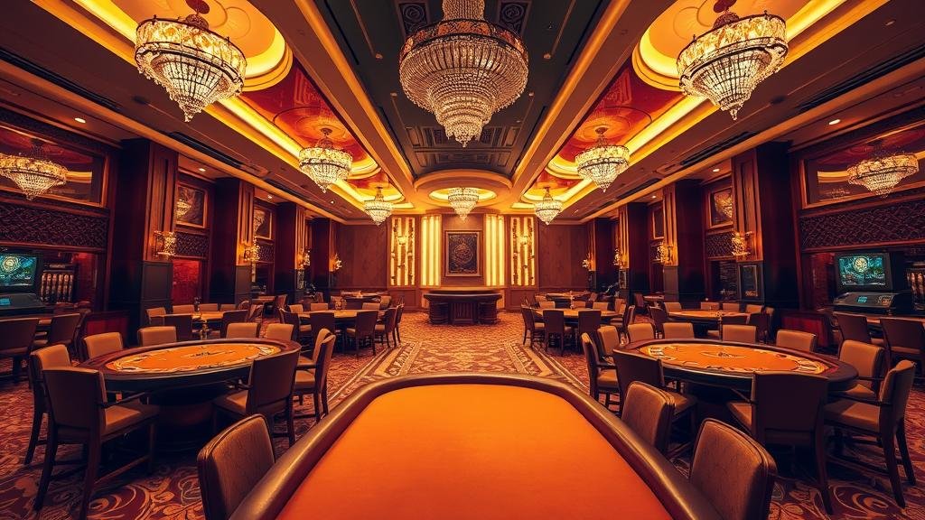 หน้าจอเกมสล็อตแสดงสัญลักษณ์ชนะพร้อมแสงสีตระการตา