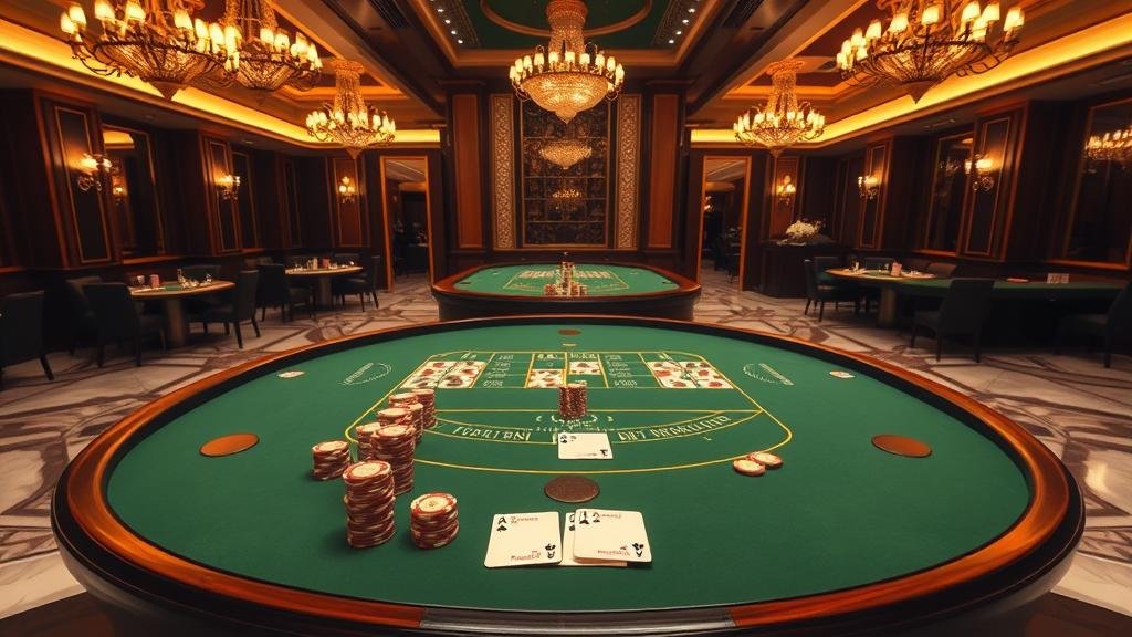 หน้าจอเกมบาคาร่าโหมดทดลองเล่นบนแท็บเล็ต