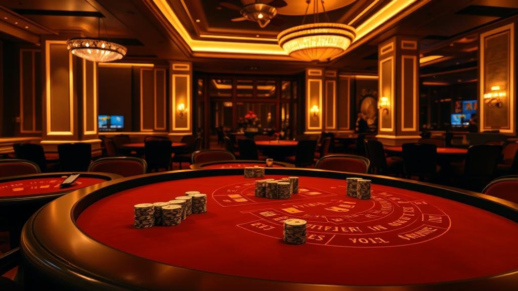 กราฟแสดงผลกำไรที่เพิ่มขึ้นบนหน้าจอแท็บเล็ตบนโต๊ะบาคาร่า