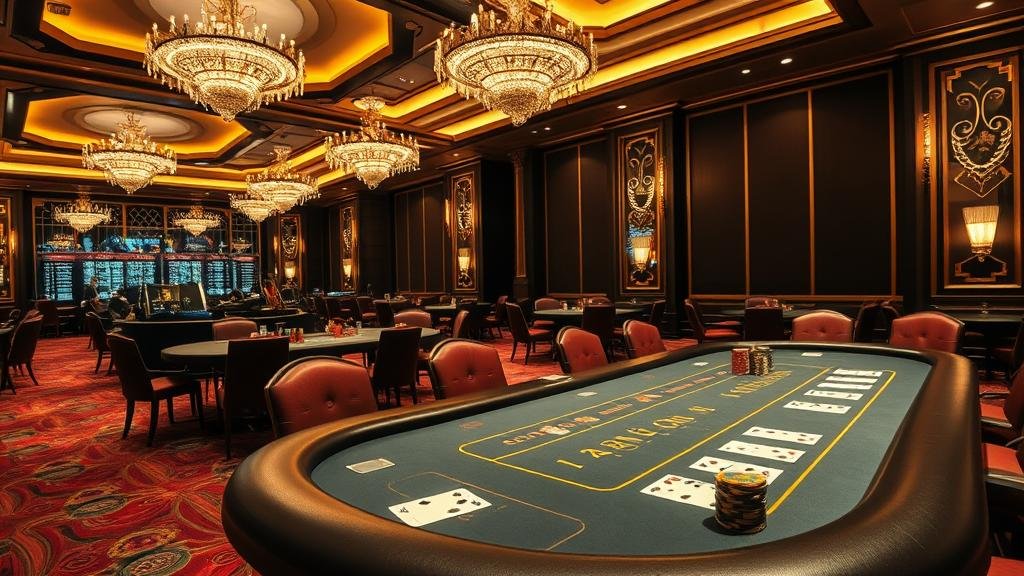 เค้าไพ่บาคาร่าแบบมังกรบนโต๊ะ