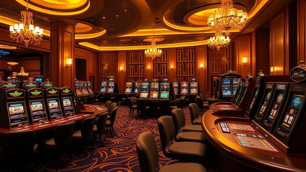 มือผู้เล่นกำลังวางเดิมพันบนหน้าจอเกมสล็อต IGT