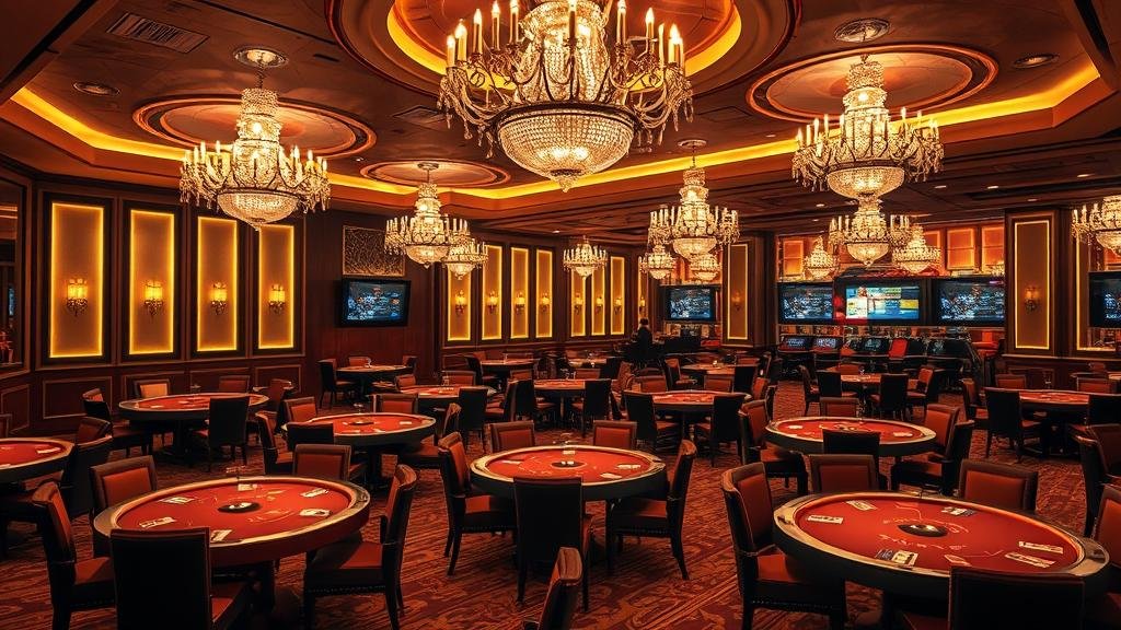 ดีลเลอร์มืออาชีพกำลังแจกไพ่บาคาร่าในคาสิโนหรู