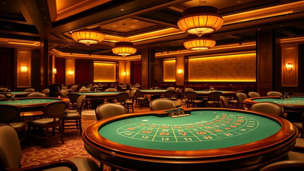 หน้าจอแท็บเล็ตแสดงอัตราจ่ายบาคาร่า Player, Banker, Tie