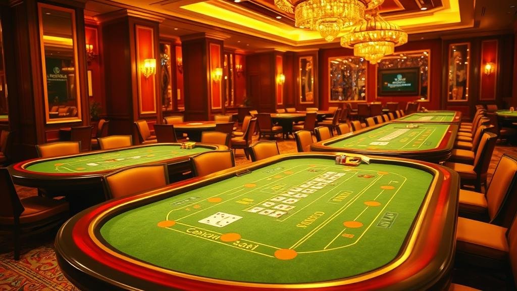 กองชิปคาสิโนวางเรียงอย่างเป็นระเบียบ แสดงถึงการวางแผนการเดิมพัน