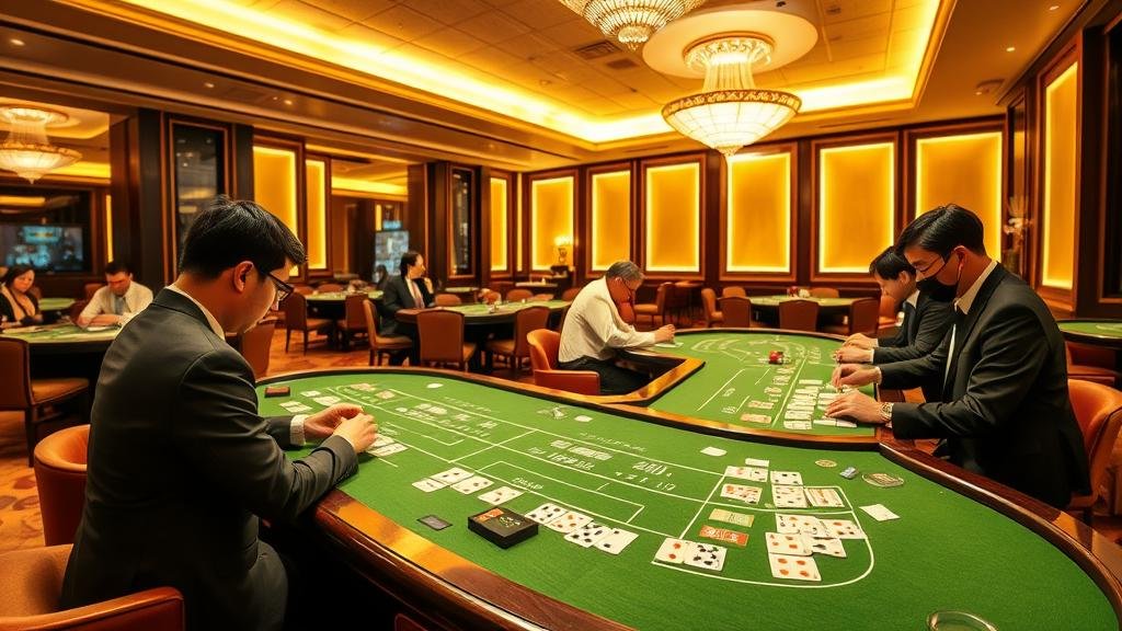 ตัวอย่างเค้าไพ่สามตัดในบาคาร่าสด