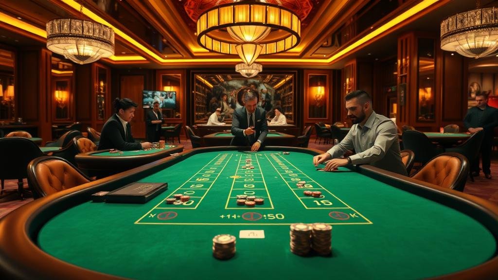 ตัวอย่างเค้าไพ่สามตัดและมังกรในเกมบาคาร่า