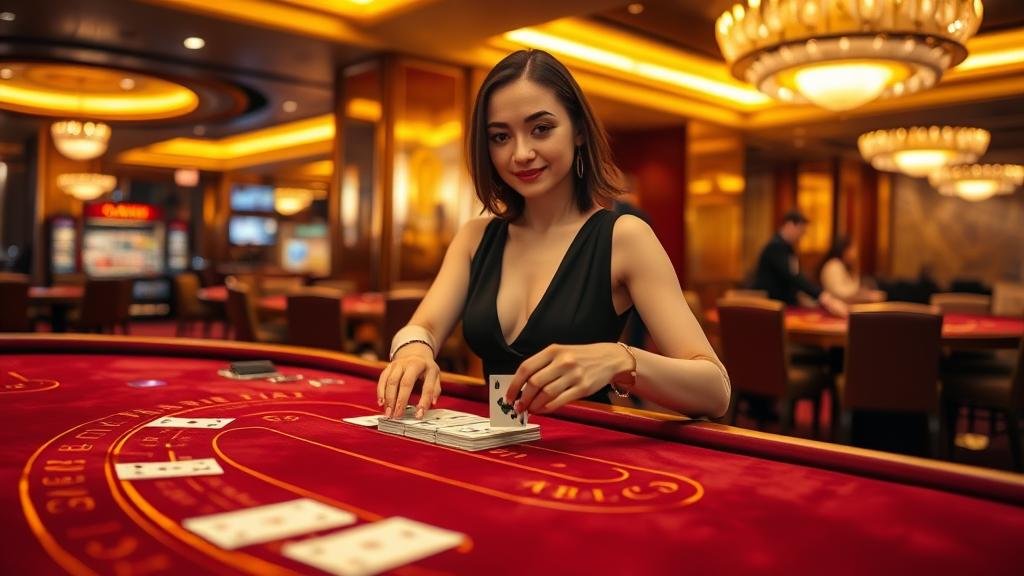 หน้าจอโทรศัพท์มือถือแสดงเกมบาคาร่าสด