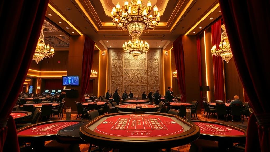 โต๊ะบาคาร่าสุดหรูพร้อมชิปและไพ่