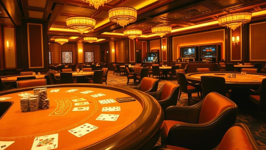 ดีลเลอร์บาคาร่ากำลังสับไพ่อย่างมืออาชีพ