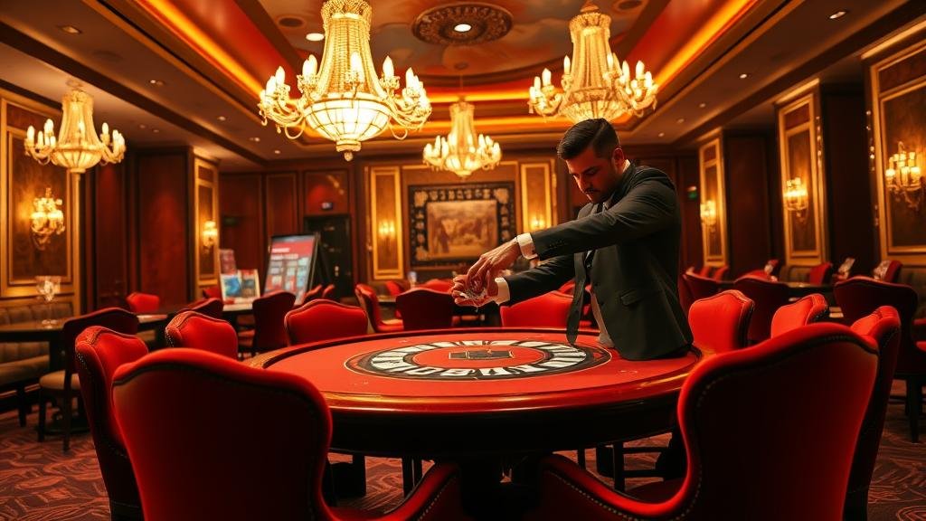 ดีลเลอร์สาวสวยจากค่าย AE Sexy กำลังแจกไพ่บาคาร่า