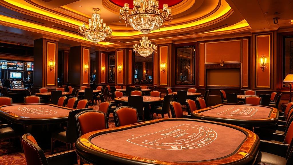 ดีลเลอร์บาคาร่ามืออาชีพกำลังแจกไพ่ในคาสิโนหรู