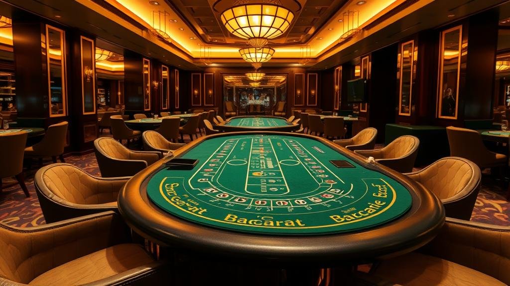 มือถือชิปคาสิโน พร้อมภาพโต๊ะบาคาร่าเบื้องหลัง