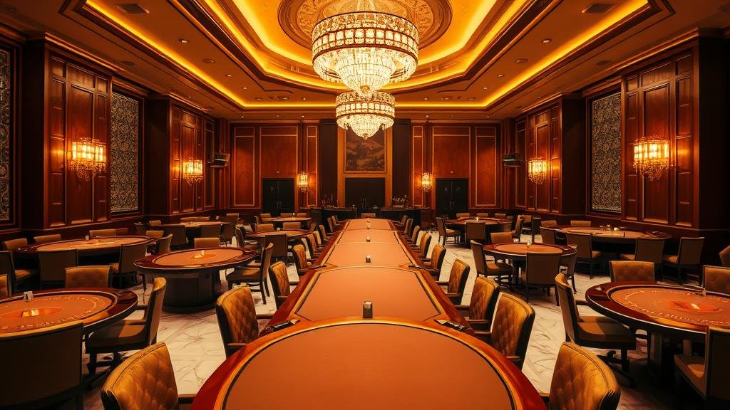 ดีลเลอร์บาคาร่ามืออาชีพกำลังแจกไพ่ในคาสิโนหรู