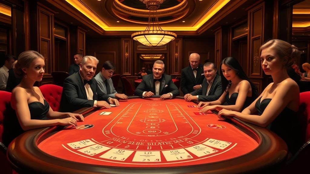 หน้าจอแสดงอัตราจ่ายบาคาร่า ซูเปอร์ซิกส์ และตัวเลือกการเดิมพัน