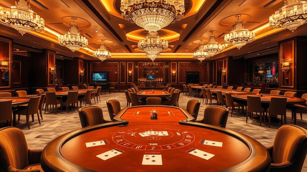 ตารางแสดงอัตราจ่ายบาคาร่าบนหน้าจอดิจิทัลในคาสิโนหรู