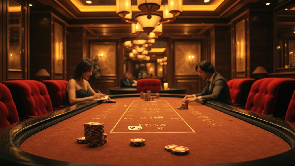 หน้าจอแสดงอัตราจ่ายบาคาร่าและตัวเลือกการเดิมพัน