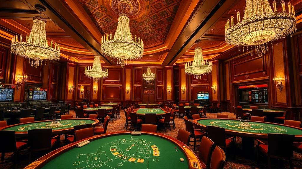 การ์ดบาคาร่าบนโต๊ะคาสิโนสุดหรู