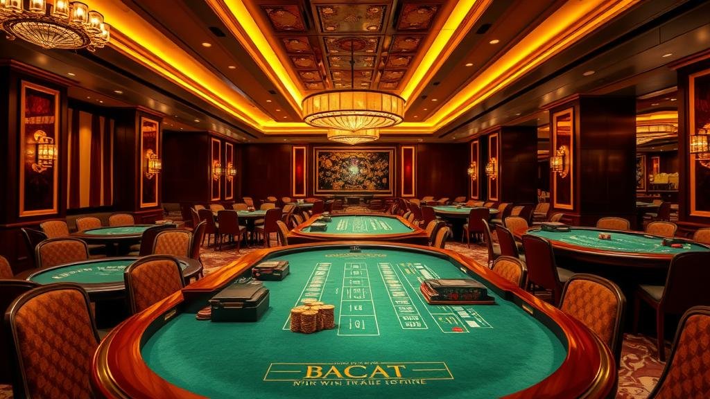 โต๊ะบาคาร่าสุดหรูพร้อมการวางเดิมพัน