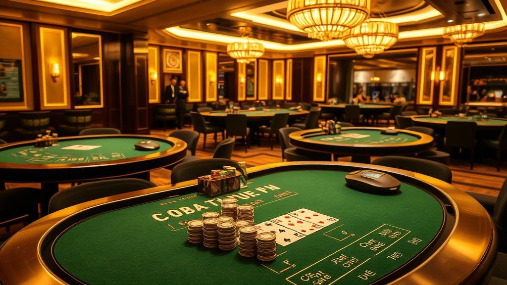 มือวางชิปบนโต๊ะบาคาร่า แสดงถึงการวางแผนเดิมพัน