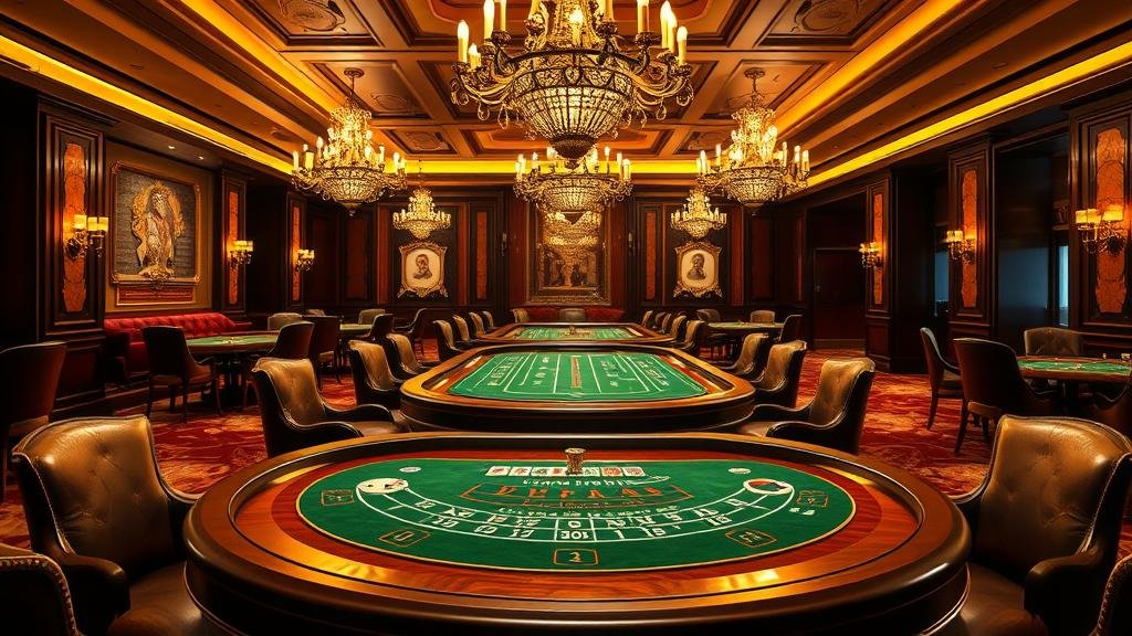 ดีลเลอร์สาวสวยกำลังแจกไพ่บาคาร่าในคาสิโนยุโรป