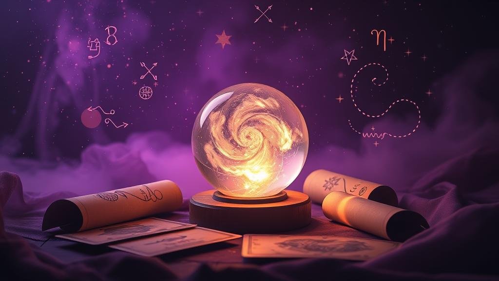 โหรผู้ทรงภูมิชี้ไปยังแผนที่ดาวที่เต็มไปด้วยตัวเลขและความหมาย