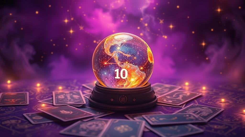 ดาวทองส่องประกายพร้อมสัญลักษณ์โหราศาสตร์และเลขเด็ด