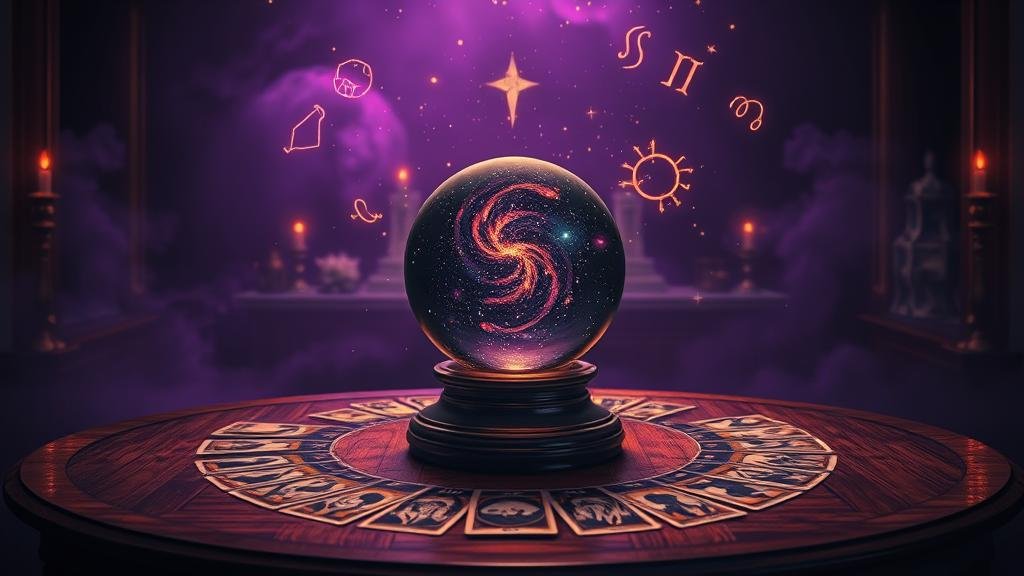 แผนที่ดวงดาวซ้อนทับด้วยกราฟหุ้นดิจิทัลเรืองแสง สื่อถึงการวิเคราะห์หุ้นด้วยโหราศาสตร์