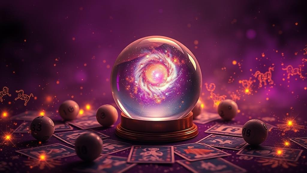 มือถือแสดงผลเลขหวยและแผนที่ดวงดาว บนหน้าจอแพลตฟอร์มออนไลน์