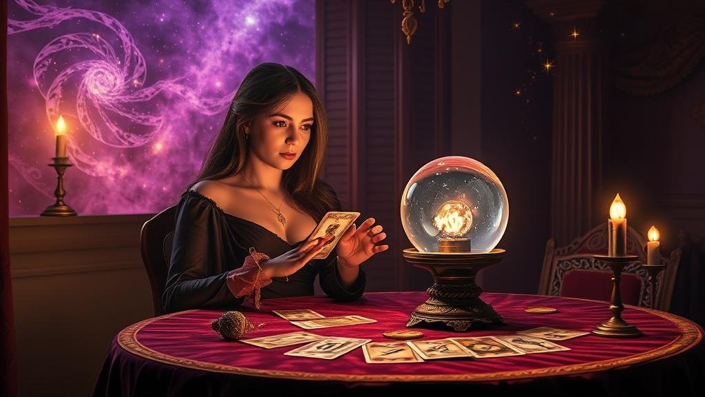 ภาพหญิงสาวผู้หยั่งรู้กับลูกแก้ววิเศษ การตีความสถิติหวย